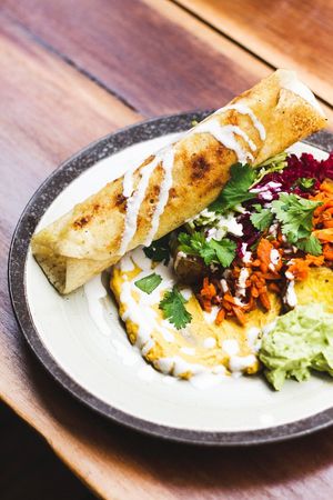 Potato hash with dosa at Yoke in West End