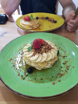 Specify that you want vegan pancakes! at 100 Culpa in Porto