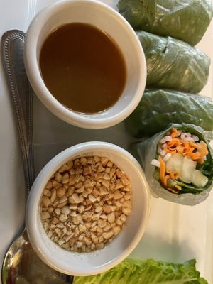 Fresh Garden Rolls-small but good  at The King & I in Milwaukee