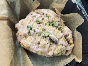Pistachio-Rose scone at Dulce Vegan Bakery and Cafe in Atlanta
