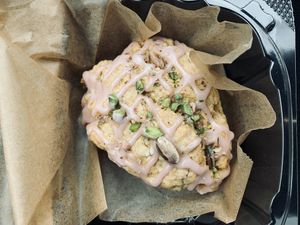 Pistachio-Rose scone at Dulce Vegan Bakery and Cafe in Atlanta