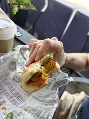 Bacon & egg sandwich   at Dulce Vegan Bakery and Cafe in Atlanta