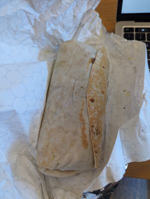 Breakfast burrito at Dulce Vegan Bakery and Cafe in Atlanta