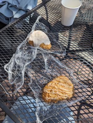 Lemon and sesame tahini caramel scones at Dulce Vegan Bakery and Cafe in Atlanta