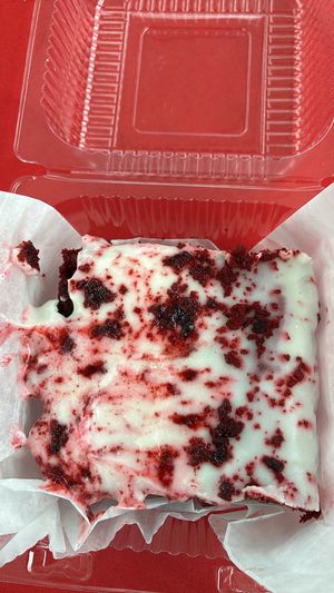 Red velvet cake   at Dulce Vegan Bakery and Cafe in Atlanta