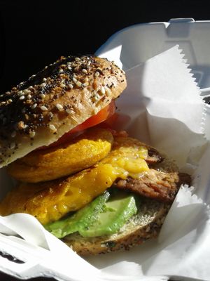 Tempeh bacon sandwich  at Dulce Vegan Bakery and Cafe in Atlanta