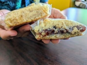 Pineapple and guava tarts at Eden's Vegan Eatery in St Croix