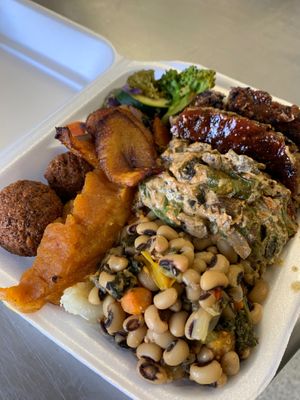 Thursday Large lunch plate at Eden's Vegan Eatery in St Croix