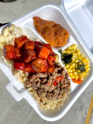 Tuesday Medium Plate at Eden's Vegan Eatery in St Croix