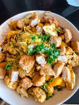 Chickpea curry bowl at Veggie Grill - Farmers Market in Los Angeles