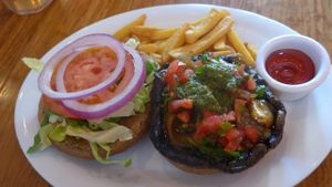 portobello burger at Veggie Grill - Farmers Market in Los Angeles