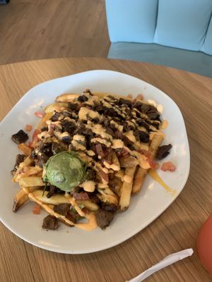 Carne asada fries  at Veggie Grill - Farmers Market in Los Angeles