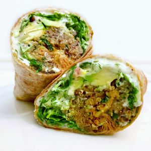 Quinoa Burger Wrap at Veggie Grill - Farmers Market in Los Angeles