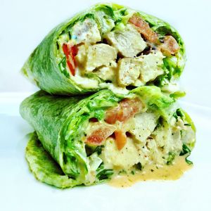 Grillin’ Chick’n Wrap at Veggie Grill - Farmers Market in Los Angeles