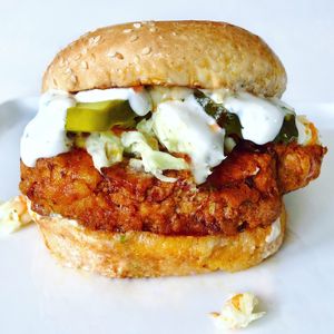 Nashville Chick’n Sandwich  at Veggie Grill - Farmers Market in Los Angeles