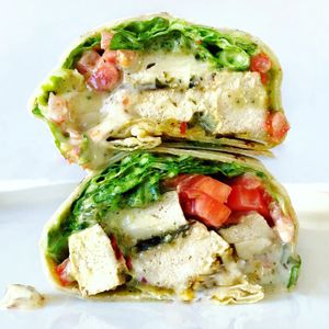 Grillin Chick’n Wrap at Veggie Grill - Farmers Market in Los Angeles