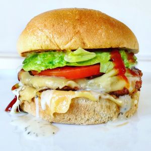 Steakhouse Burger  at Veggie Grill - Farmers Market in Los Angeles