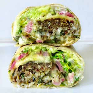 Grilled Quinoa Avocado Burger Wrap  at Veggie Grill - Farmers Market in Los Angeles