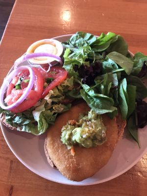 Fried chicken burger  at Veggie Grill - Farmers Market in Los Angeles