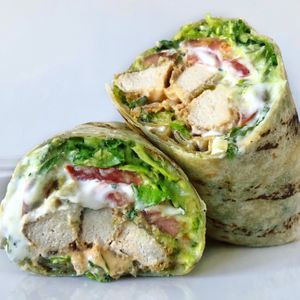 Crispy Chick’n Sandwich in a Wrap at Veggie Grill - Farmers Market in Los Angeles