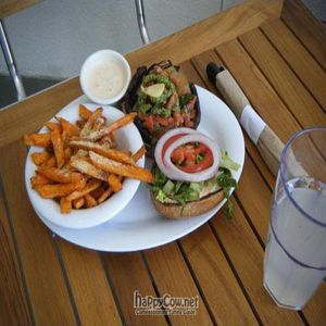 portobello mushroom burger at Veggie Grill - Farmers Market in Los Angeles