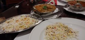 Rice with vegetable curry at Indian Tandoori Spices in Fuerteventura