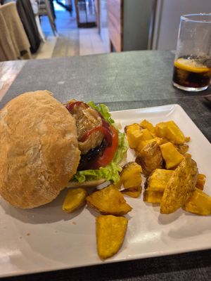 Vegan burger at La Rebotika in San Sebastian