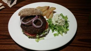 Mushroom burger at Chīsù De - Veggie Table in Beijing