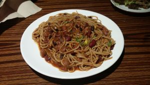 Chili spaghetti at Chīsù De - Veggie Table in Beijing