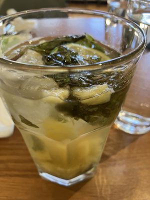 Basil and pineapple  at Chīsù De - Veggie Table in Beijing