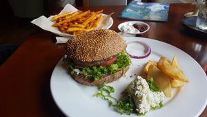 bean burger at Chīsù De - Veggie Table in Beijing