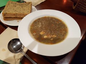 Lentils soup. Perfect warmup. 10/10 at Chīsù De - Veggie Table in Beijing