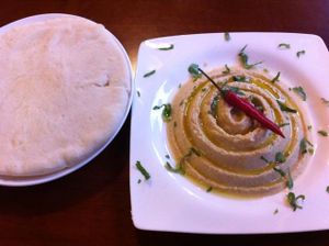 hummus at Chīsù De - Veggie Table in Beijing