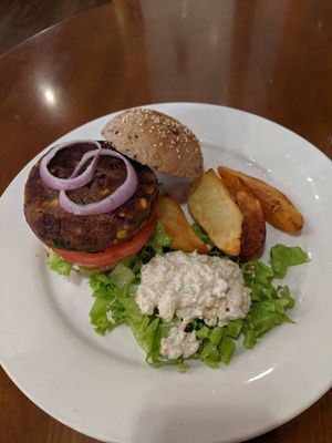 Bean burger at Chīsù De - Veggie Table in Beijing