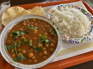 Spicy chickpeas dish  at Dosa Place in Niagara Falls