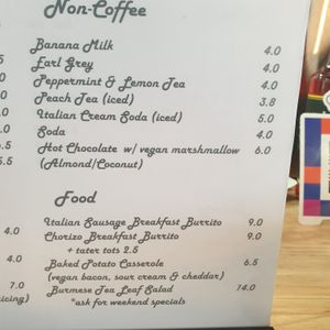 menu Dec 2021 at Vivi's Veggie in Seoul