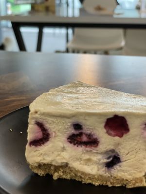 Wild berry cheesecake  at Vivi's Veggie in Seoul