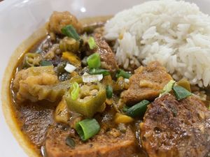 Weekend menu: Cajun Gumbo * It is not everyday menu   at Vivi's Veggie in Seoul