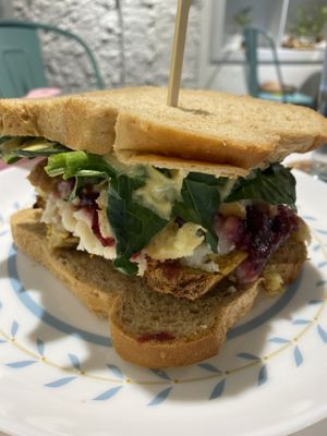 Vivis saved thanksgiving with this awesome sandwich!  at Vivi's Veggie in Seoul