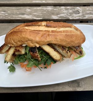 Tofu Banh Mi, very nice!  at Vivi's Veggie in Seoul