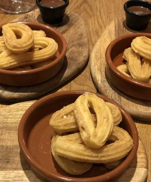 Churros with chocolate sauce   at SaltHouse in North Shields