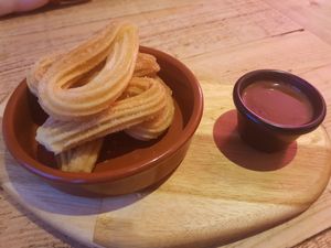 Churros and chocolate at SaltHouse in North Shields