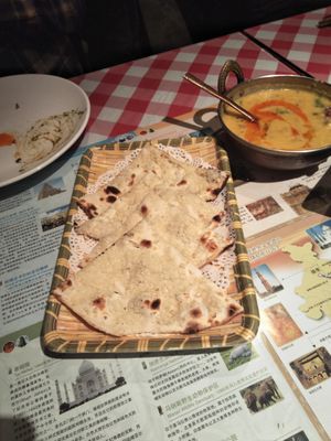 Garlic naan at Indian Kitchen (Hongmei) in Shanghai