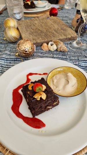 Chocolate brownie with ice cream at Soul Phuket in Phuket