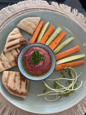 Beetroot hummus  at Soul Phuket in Phuket