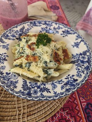 Spinach pasta at Soul Phuket in Phuket