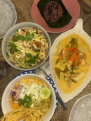 Thai Mango Salad, Penang Curry and Khao curry   at Soul Phuket in Phuket