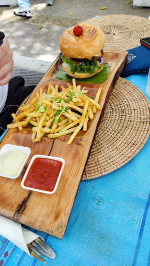 Burger with fries at Soul Phuket in Phuket