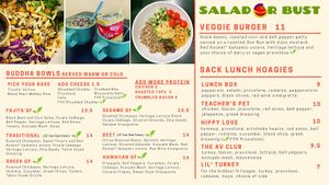 Menu 1/2 at Salad or Bust in Colorado Springs