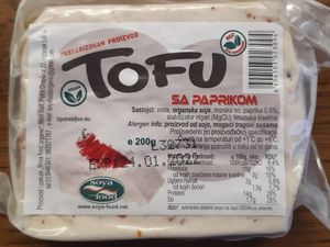 Chili tofu at Bio Kutak in Belgrade